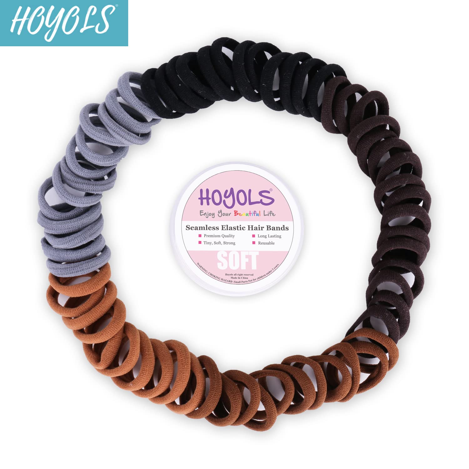 Seamless Cotton Hair Ties, Small Elastic Hair Ties Ponytail