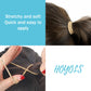 Hoyols Small Thin Hair Elastics & Ties, Beige Blonde Ponytail Holder for Thick Girls Hair Ties for Fine Hair Styling Accessories, 2mm 100 Count (Beige Blonde)