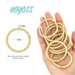 Hoyols Thin Hair Elastics for Women 4mm Hair Ties Hair Bands Styling Accessories Ponytail Holder 50 Count (Golden Blonde)